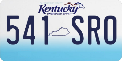 KY license plate 541SRO