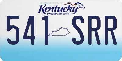KY license plate 541SRR