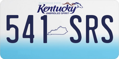 KY license plate 541SRS