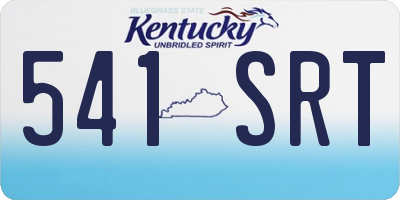 KY license plate 541SRT