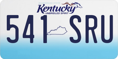 KY license plate 541SRU