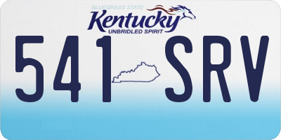 KY license plate 541SRV