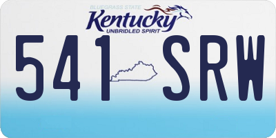KY license plate 541SRW