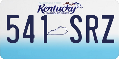 KY license plate 541SRZ