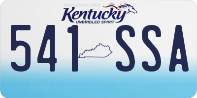 KY license plate 541SSA