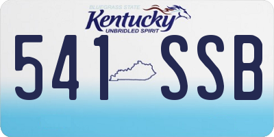 KY license plate 541SSB