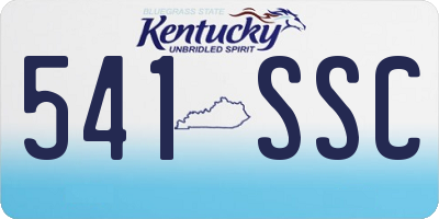 KY license plate 541SSC