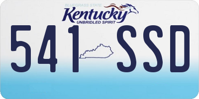 KY license plate 541SSD