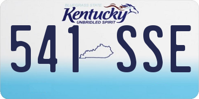 KY license plate 541SSE