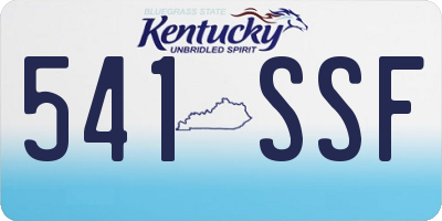 KY license plate 541SSF