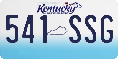 KY license plate 541SSG