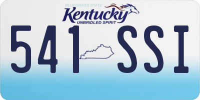 KY license plate 541SSI