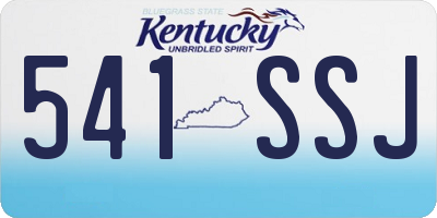 KY license plate 541SSJ