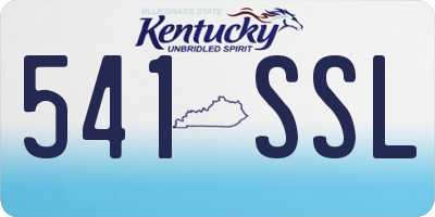KY license plate 541SSL