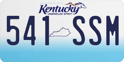 KY license plate 541SSM