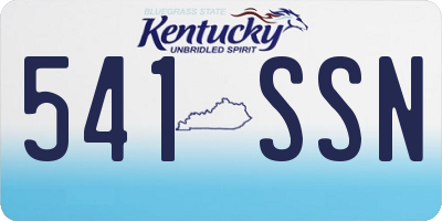 KY license plate 541SSN