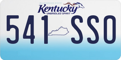 KY license plate 541SSO