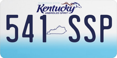 KY license plate 541SSP