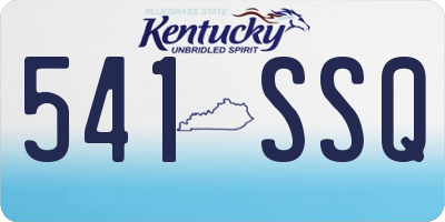 KY license plate 541SSQ