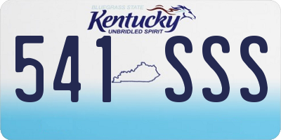 KY license plate 541SSS