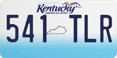 KY license plate 541TLR