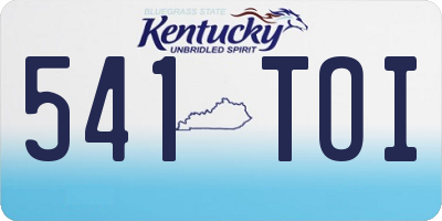 KY license plate 541TOI