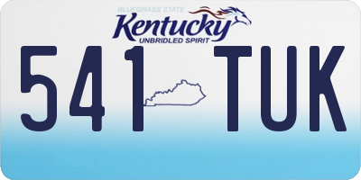KY license plate 541TUK