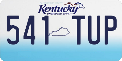 KY license plate 541TUP
