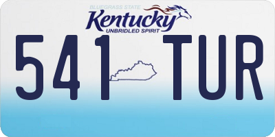 KY license plate 541TUR