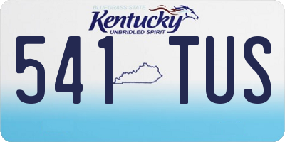 KY license plate 541TUS