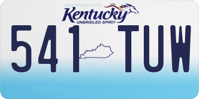 KY license plate 541TUW