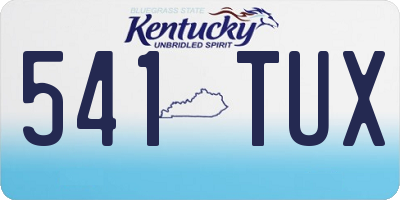 KY license plate 541TUX