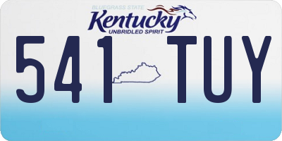 KY license plate 541TUY