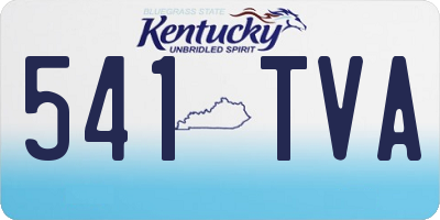 KY license plate 541TVA