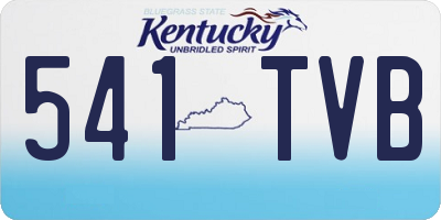 KY license plate 541TVB