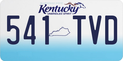 KY license plate 541TVD