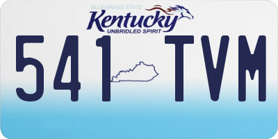 KY license plate 541TVM