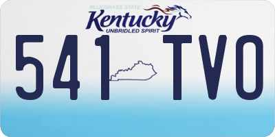 KY license plate 541TVO