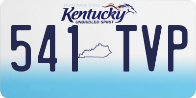 KY license plate 541TVP