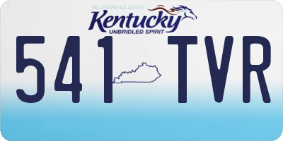 KY license plate 541TVR