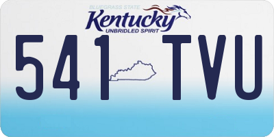 KY license plate 541TVU
