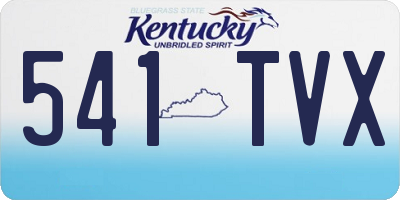 KY license plate 541TVX