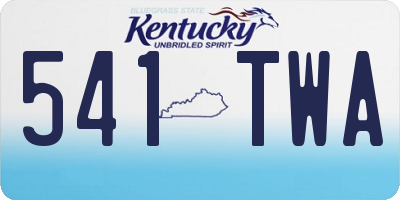 KY license plate 541TWA