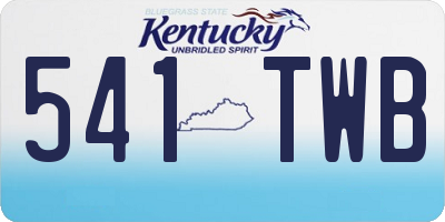 KY license plate 541TWB