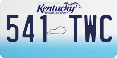 KY license plate 541TWC