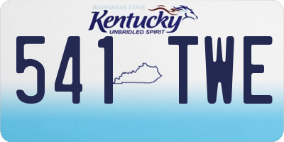 KY license plate 541TWE