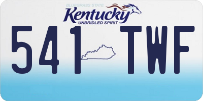 KY license plate 541TWF