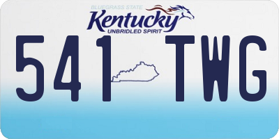 KY license plate 541TWG