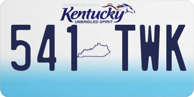 KY license plate 541TWK