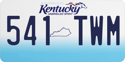 KY license plate 541TWM